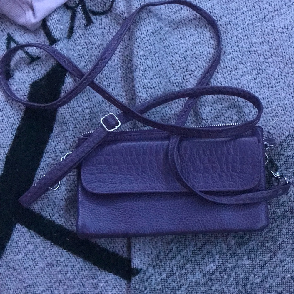 Purple crossbody purse